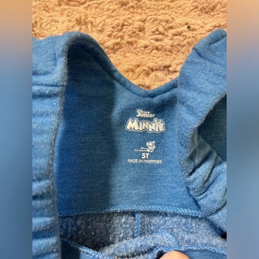 EUC Mickey and Minnie Disney Blue Unisex Soft Fleece Overalls